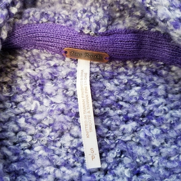 NEW Free People | Grape Hyacinth Turtleneck Crop Sweater S‎ - Picture 7 of 8